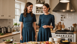 sublimez votre atelier de cuisine chic en portant une élégante robe à pois. devenez la star de la soirée et impressionnez vos convives avec un style raffiné et tendance.