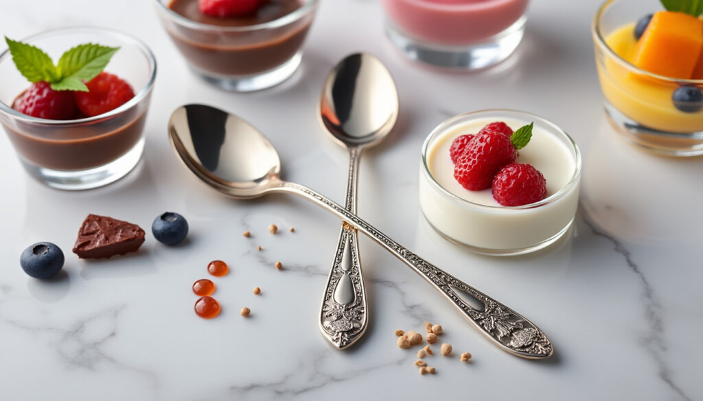 découvrez notre sélection de cuillères à dessert premium : des accessoires de dégustation élégants et raffinés pour sublimer chaque moment gourmand.