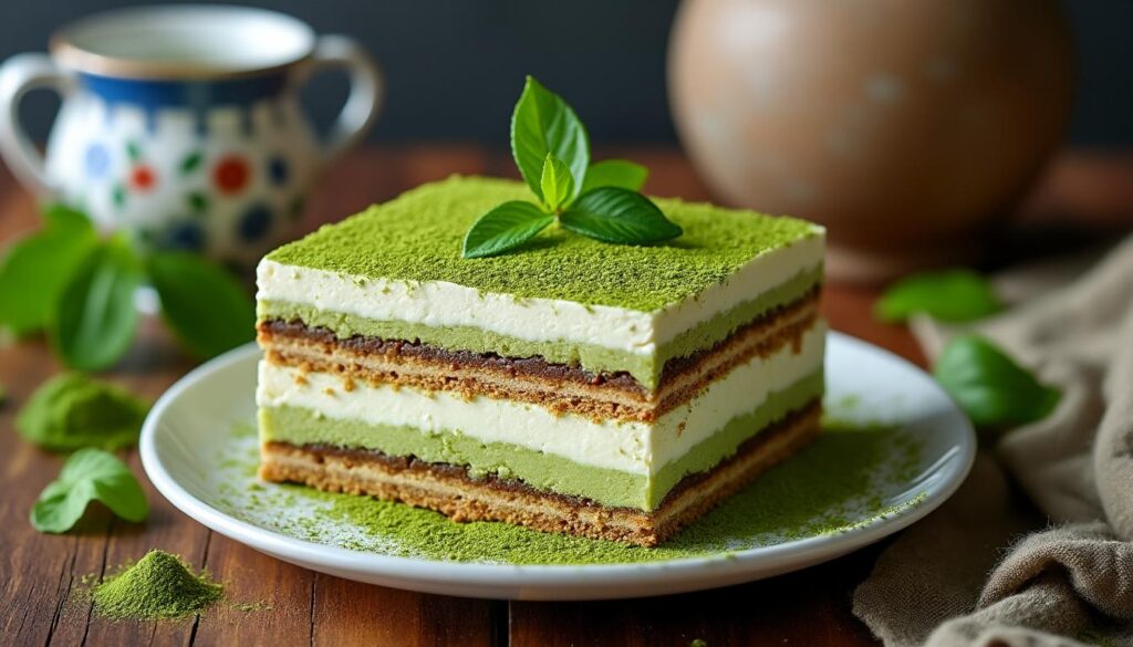 découvrez une recette originale de tiramisu au thé matcha, une délicieuse fusion entre l’italie et le japon. facile à préparer, ce dessert allie douceur et saveurs exotiques pour surprendre vos papilles !