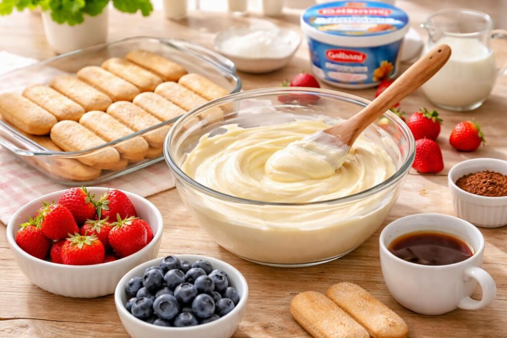 découvrez comment préparer un tiramisu facile et sans alcool, parfait pour les goûters des enfants, avec le délicieux mascarpone galbani.