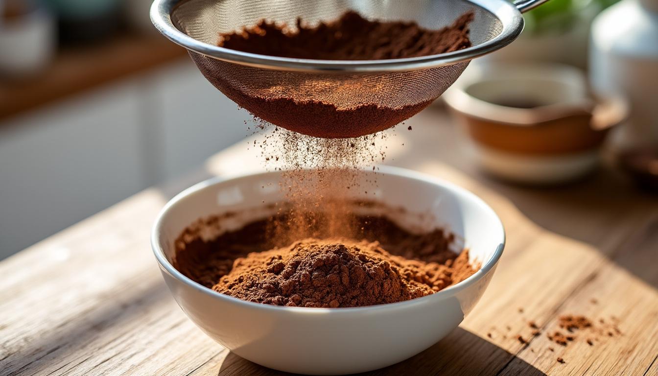 découvrez comment utiliser tamis et chinois pour obtenir un cacao parfaitement lisse, sans grumeaux, net et régulier à chaque préparation.